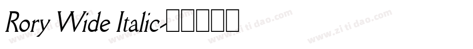 Rory Wide Italic字体转换